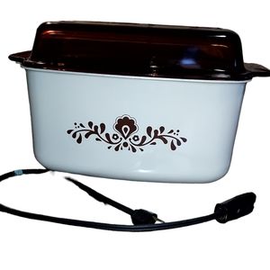 west bend slow cooker 7 qt Brown Beige Rectangle Casserole Baking Dish Cookware